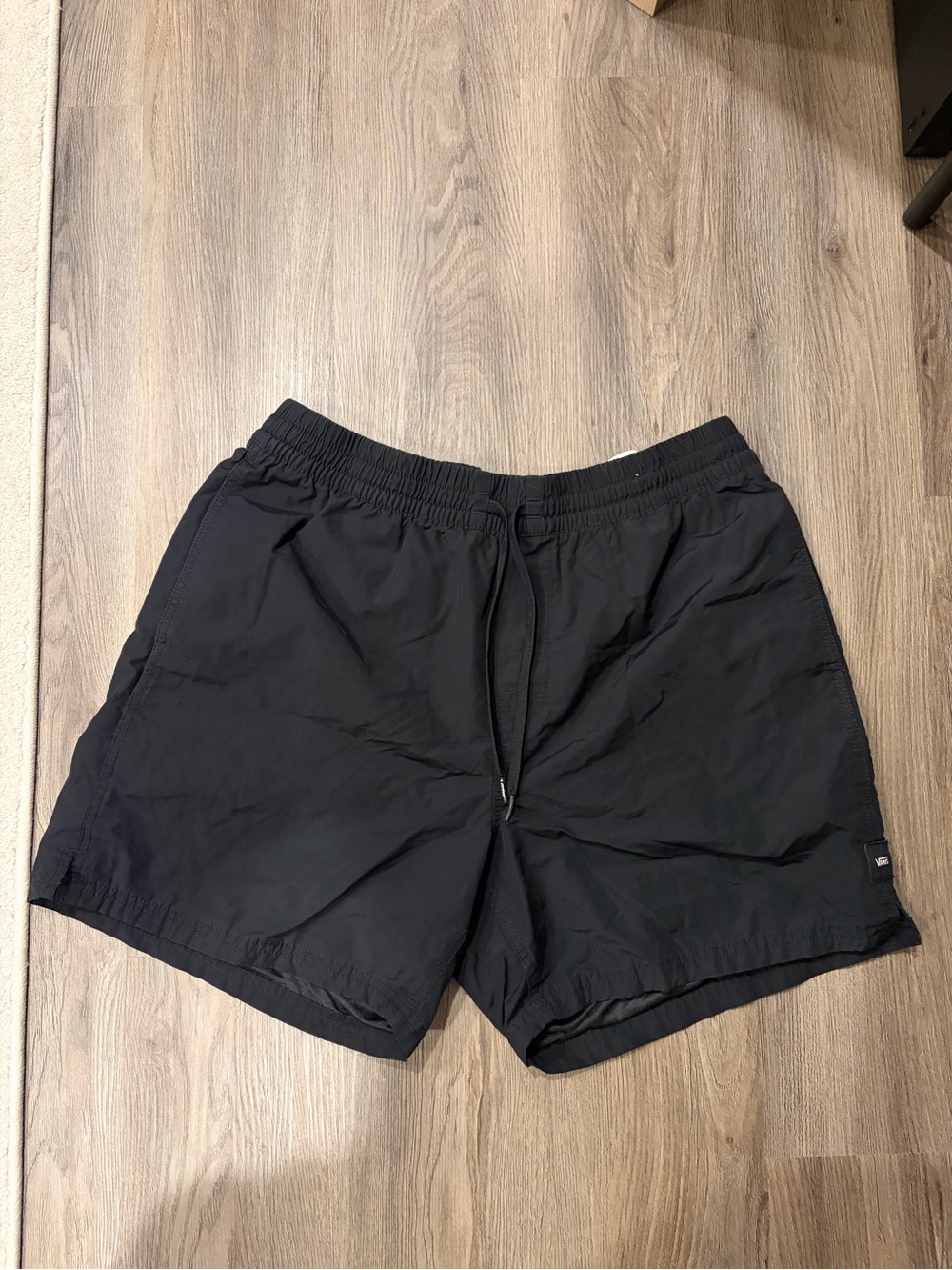 Vans Black Athletic Drawstring Shorts